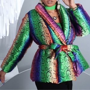 Multi Snakeprint Puffer